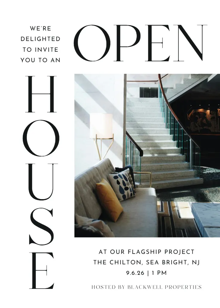 Modern minimalism - açık ev davetiyesi